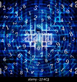 Illustration of Math Symbols and Numbers Stock Photo - Alamy