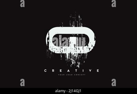 CD C D Brush Logo Letters Design with Red and Black Colors and Brush ...