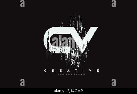 CV Letter Design with Brush Stroke and Modern 3D Look Vector ...