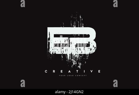 EB E B Brush Logo Letters Design with Red and Black Colors and Brush ...