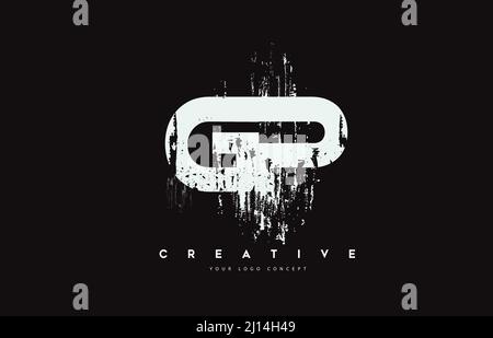GP Letter Design with Brush Stroke and Modern 3D Look Vector ...