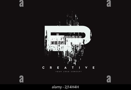 EP Letter Design with Brush Stroke and Modern 3D Look Vector ...