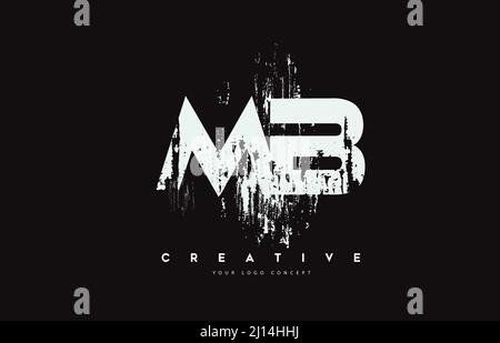MB Letter Design with Brush Stroke and Modern 3D Look Vector ...