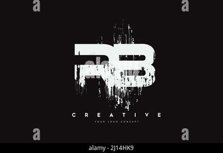 RB Letter Design with Brush Stroke and Modern 3D Look Vector ...