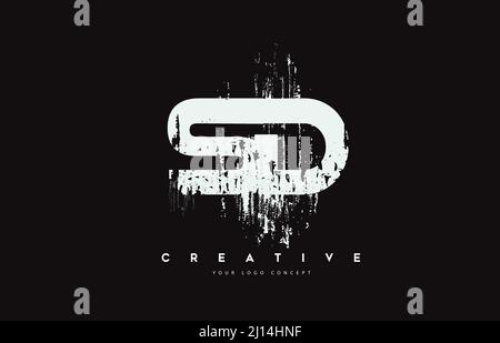 SD Letter Design with Brush Stroke and Modern 3D Look Vector ...