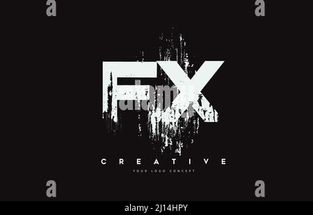 Fx f x logo design with black and white creative Vector Image