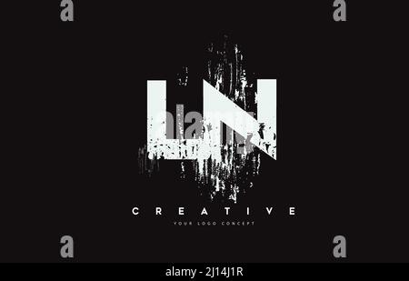 LN L N Creative Letters Design. White Pink Letter Vector Illustration ...
