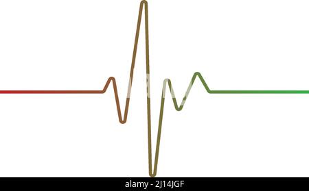 Beat pulse icon flat design vector illustration Stock Vector