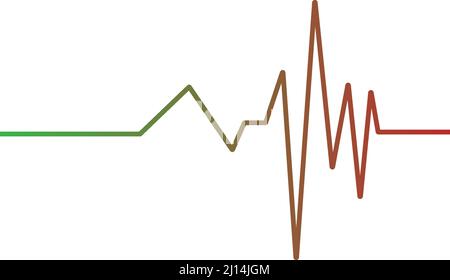 Beat pulse icon flat design vector illustration Stock Vector