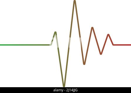 Beat pulse icon flat design vector illustration Stock Vector