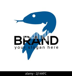 Abstract snake logo vector. Flat design. Vector Illustration on white background. Stock Vector