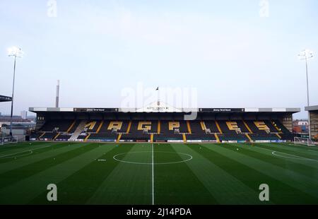 General view of the ground and pitch ahead of the Vanarama National League match at Meadow Lane, Nottingham. Picture date: Tuesday March 22, 2022. Stock Photo