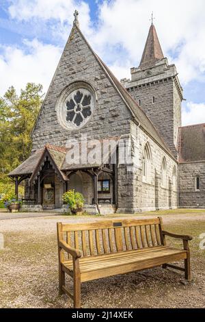 Crathie Kirk, a small Church of Scotland parish church near