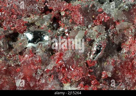 native mercury and cinnabar from El Entredicho Mine, Spain