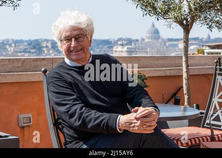 Rome, Italy. 22nd Mar, 2022. Director Jean-Jacques Annaud poses for photographers during ‘Notre-Dame in fiamme' photocall in Rome. Credit: SOPA Images Limited/Alamy Live News Stock Photo