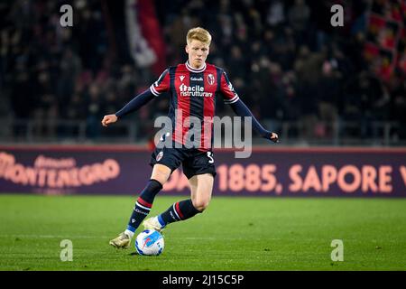 Jerdy Schouten Bolonha Retrato Durante Futebol Italiano Série Jogo