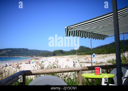 Nerga beach in Cangas de Morrazo, Pontevedra, Spain Stock Photo