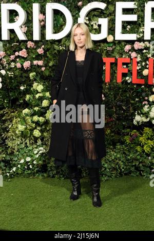 London, UK. Ella Richards at World Premiere of Bridgerton Season 2 at