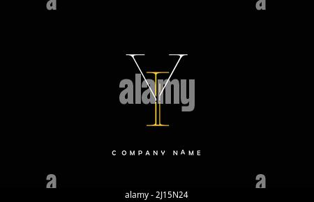 YI or iy alphabets initial letters monogram Stock Vector