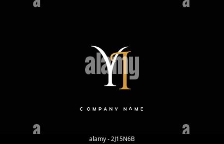 YI or iy alphabets initial letters monogram Stock Vector