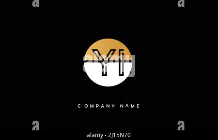 YI or iy alphabets initial letters monogram Stock Vector