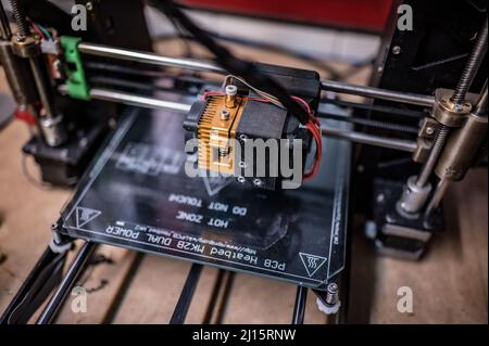 3D printer working in studio Stock Photo