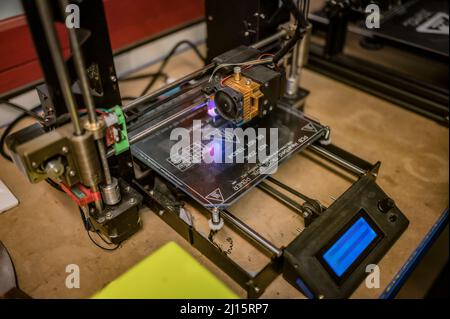 3D printer working in studio Stock Photo