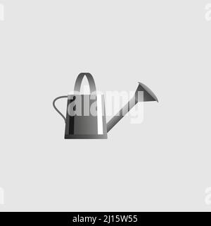 Watering Can icon isolated on the garden Stock Vector