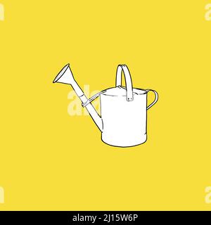 Watering Can Icon, Construction Concept, Vintage Stock Vector