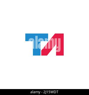 letter ta simple geometric arrow colorful logo vector Stock Vector