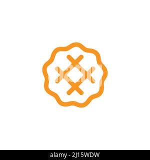 simple pie symbol geometric line logo vector Stock Vector
