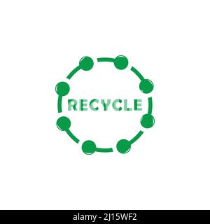 green motion circle arrows recycle symbol vector Stock Vector