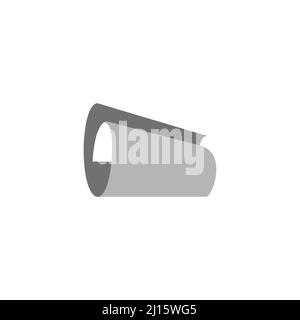 paper roll 3d gradient geometric logo vector Stock Vector