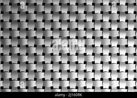 3d illustration of rows of  gray   cube.Parallelogram pattern. Technology geometry  background