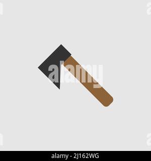 Ax icon. Icon for web design on gray background Stock Vector