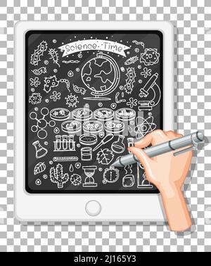 Hand drawn doodle of sciene icons illustration Stock Vector