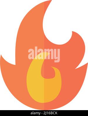 Flames and burning icon. Editable vector. Stock Vector