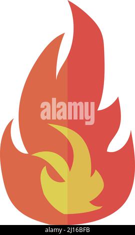 A burning flame. Warmth or spicy. Editable vector. Stock Vector
