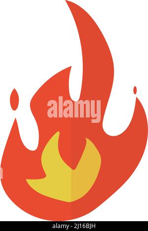 Icon of a burning fire. Fire and gas. Editable vectors. Stock Vector