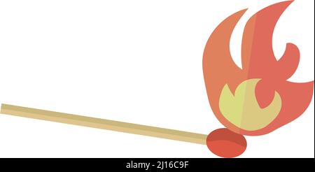 Match and fire icons. Editable vector. Stock Vector
