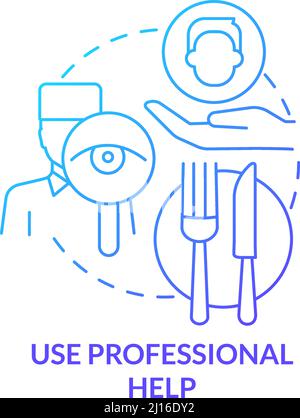 Use professional help blue gradient concept icon Stock Vector