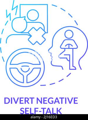 Use positive self talk blue concept icon Stock Vector Image & Art - Alamy