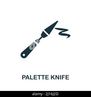 Palette Knife icon. Monochrome simple Palette Knife icon for templates, web design and infographics Stock Vector