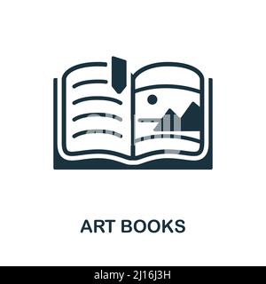 Art Books icon. Monochrome simple Art Books icon for templates, web design and infographics Stock Vector