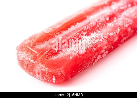 Strawberry popsicle isolated on white background Stock Photo