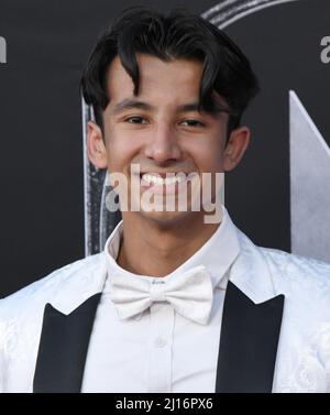 Los Angeles, USA. 22nd Mar, 2022. Matt Ramos arrives at Marvel Studios' MOON KNIGHT Premiere held at the El Capitan Theater in Hollywood, CA on Tuesday, ?March 22, 2022. (Photo By Sthanlee B. Mirador/Sipa USA) Credit: Sipa USA/Alamy Live News Stock Photo