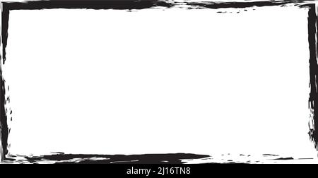 Panoramic grunge background black and white frames - Vector illustration Stock Vector