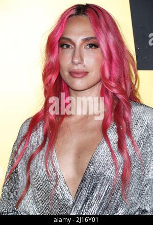 Hollywood, United States. 22nd Mar, 2022. HOLLYWOOD, LOS ANGELES, CALIFORNIA, USA - MARCH 22: Tefi arrives at the Vanities Party: A Night For Young Hollywood Hosted by Vanity Fair held at Musso and Frank Grill on March 22, 2022 in Hollywood, Los Angeles, California, United States. (Photo by Xavier Collin/Image Press Agency) Credit: Image Press Agency/Alamy Live News Stock Photo