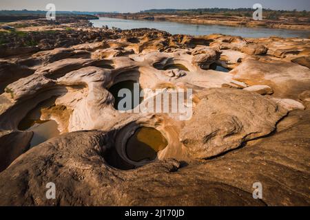 Thailand grand canyon (sam phan bok) at Ubon Ratchathani, Thailand Stock Photo