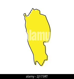 map of Mizoram state of India and location on Indian map Stock Vector ...